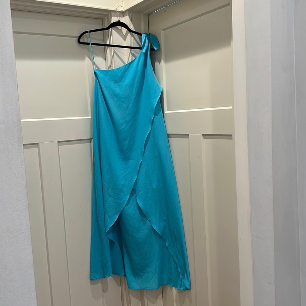 Blue Crosby One Shoulder Dress